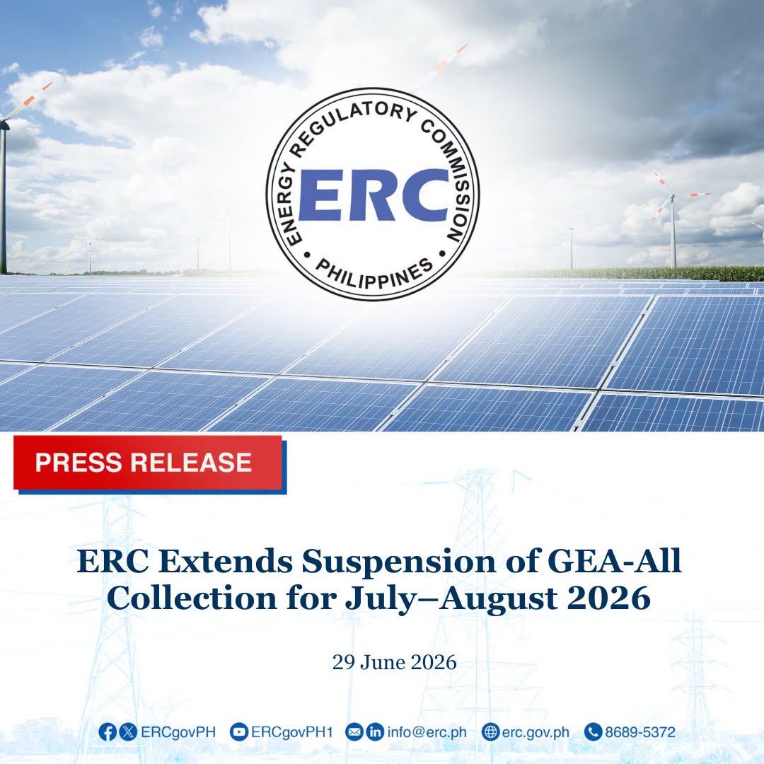 ERC Extends Suspension of GEA-All Collection for July to August 2026